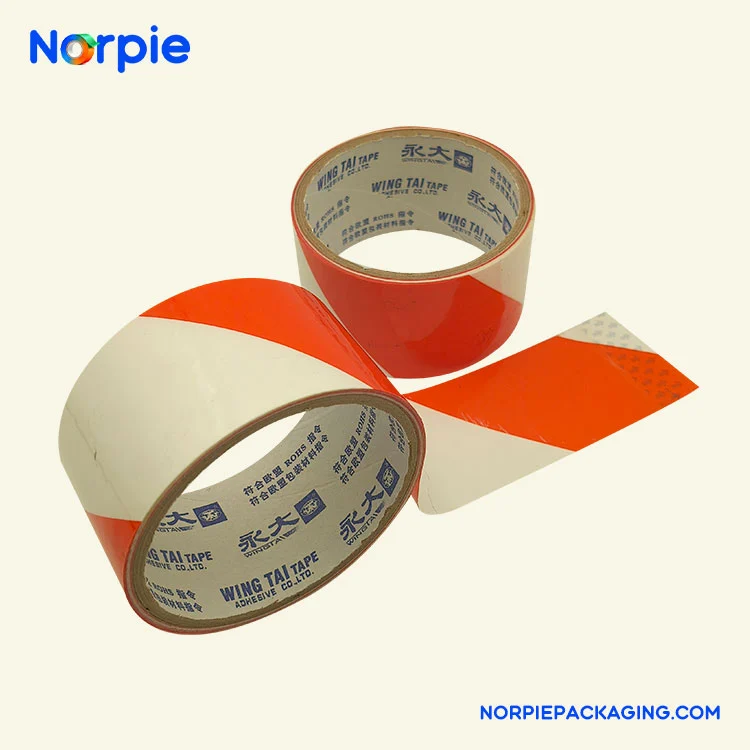 شريط تحذير باللونين الأحمر والأبيض